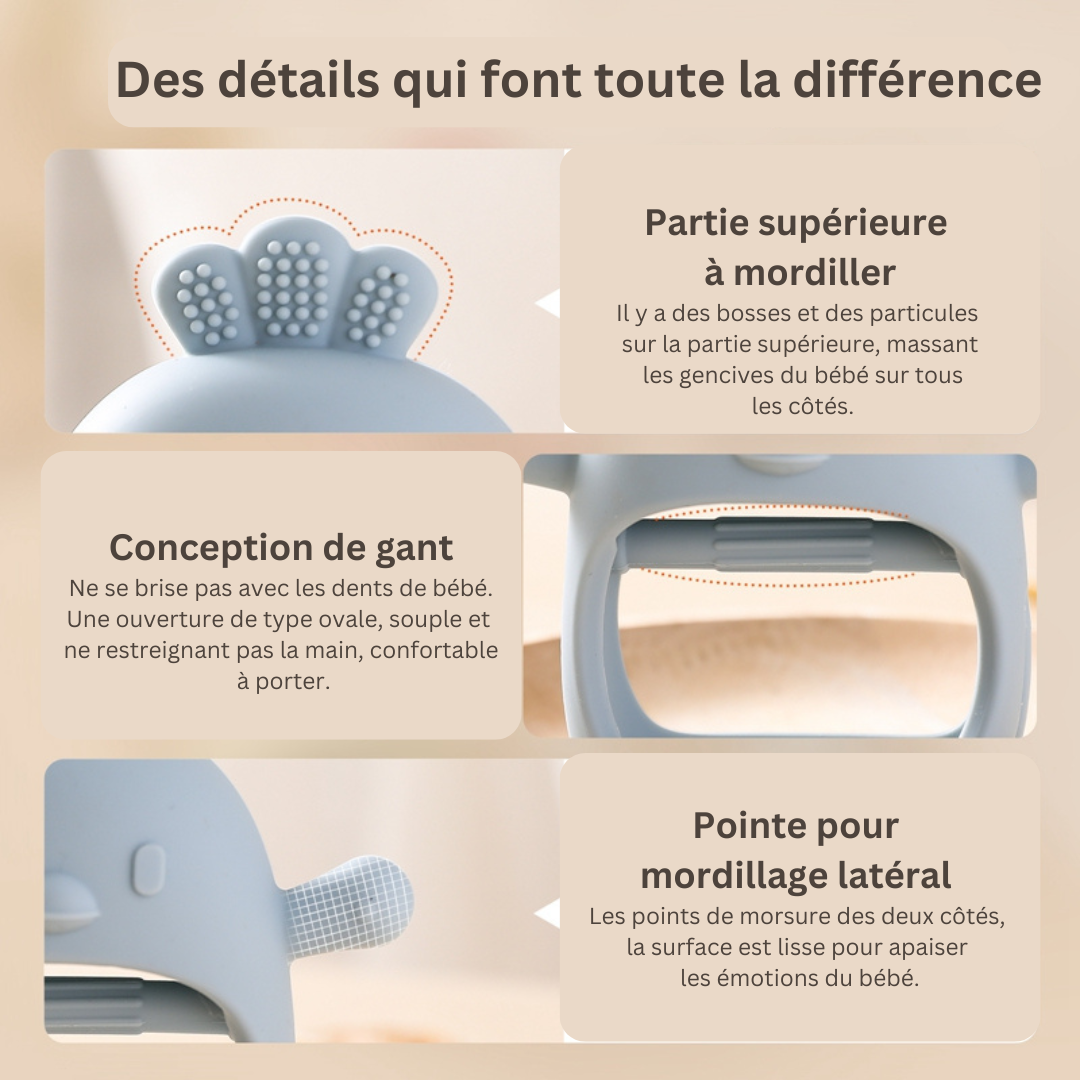 CoqHugo™ |  Gant de Dentition Anti-Chute pour Bébé