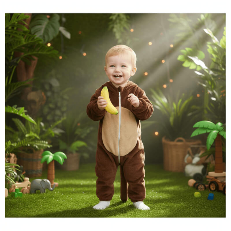 mignon-animaux-pyjama-singe-pour-dormir
