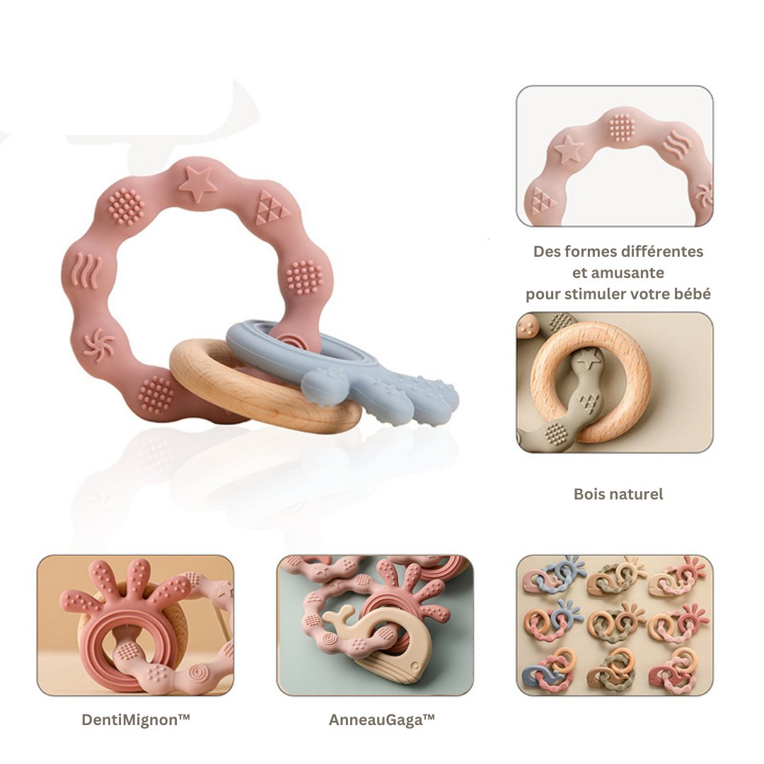 anneau-dentition-bebe-silicone-rose