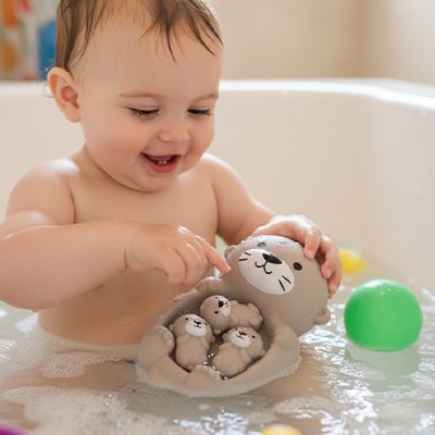 Jouet baignoire bebe loutre