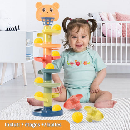 Tour en Spirale Éducative | Jouet d'Éveil - Fluffy Lion Boutique