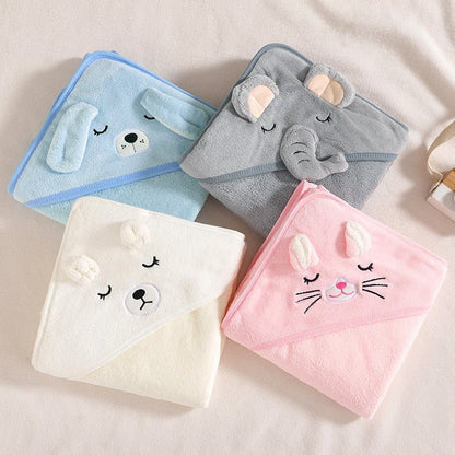 Serviette de bain à capuche pour bébé | TinyWarmth™ - Fluffy Lion Boutique