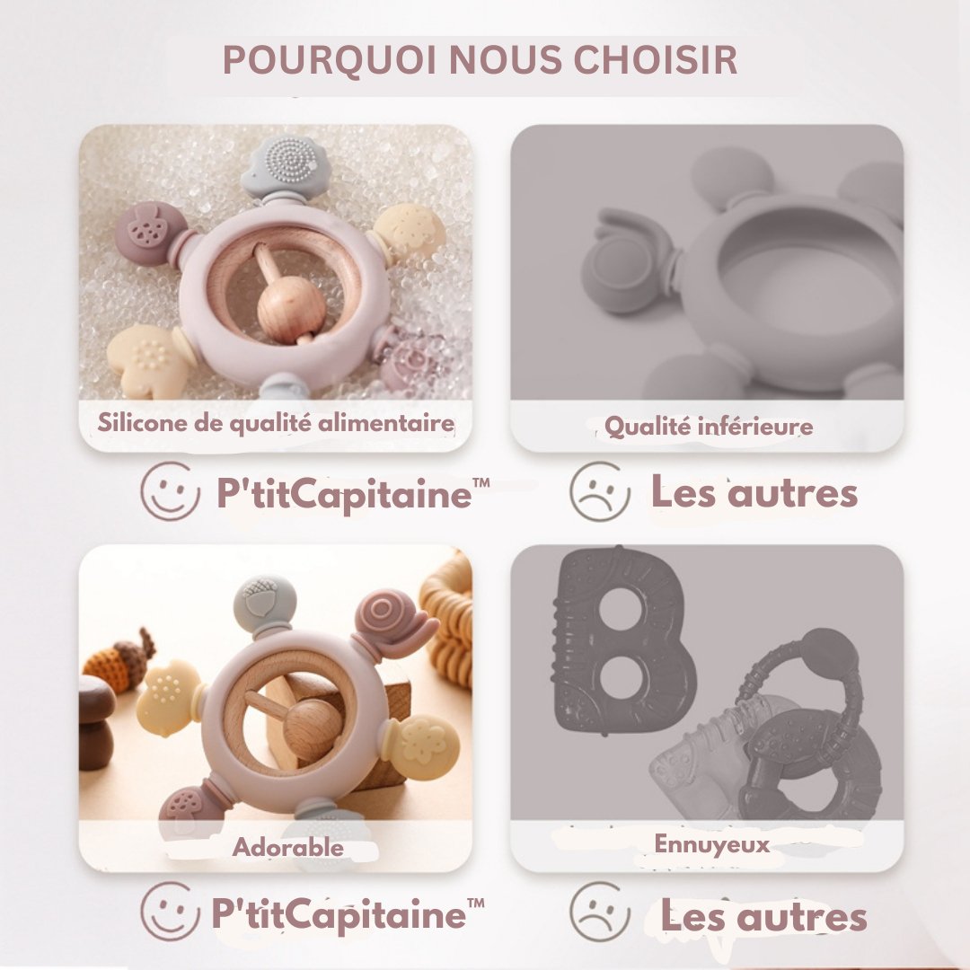 Anneau de dentition | P'titCapitaine™ - Fluffy Lion Boutique